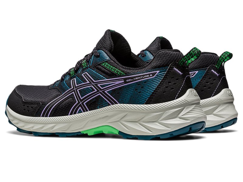 Women's Asics Gel-ventuRE 9 Running Shoes Black/Digital Violet Canada | CA1309-892