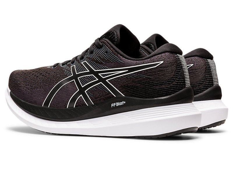 Women's Asics Glideride 3 Running Shoes Black/White Canada | CA0380-327