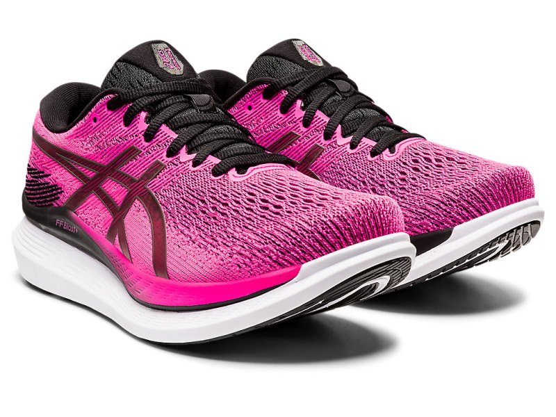 Women's Asics Glideride 3 Running Shoes Pink Glo/Black Canada | CA5739-439