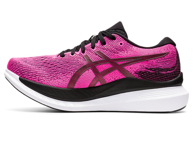 Women's Asics Glideride 3 Running Shoes Pink Glo/Black Canada | CA5739-439