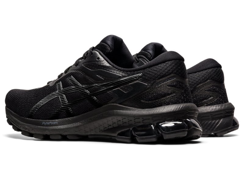 Women's Asics Gt-1000 10 (D) Running Shoes Black/Black Canada | CA2155-566