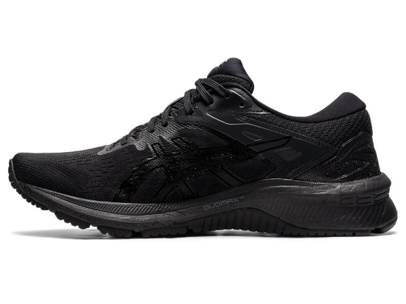 Women's Asics Gt-1000 10 (D) Running Shoes Black/Black Canada | CA2155-566