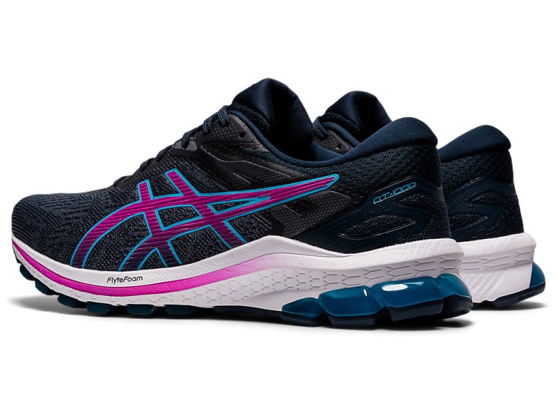 Women's Asics Gt-1000 10 (D) Running Shoes French Blue/Digital Grape Canada | CA3639-539