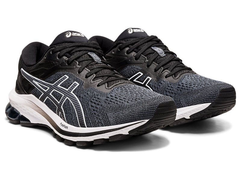 Women's Asics Gt-1000 10 (D) Running Shoes Black/White Canada | CA6416-388