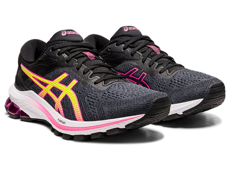 Women's Asics Gt-1000 10 Running Shoes Black/Hot Pink Canada | CA5753-359