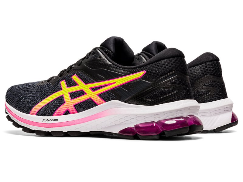 Women's Asics Gt-1000 10 Running Shoes Black/Hot Pink Canada | CA5753-359