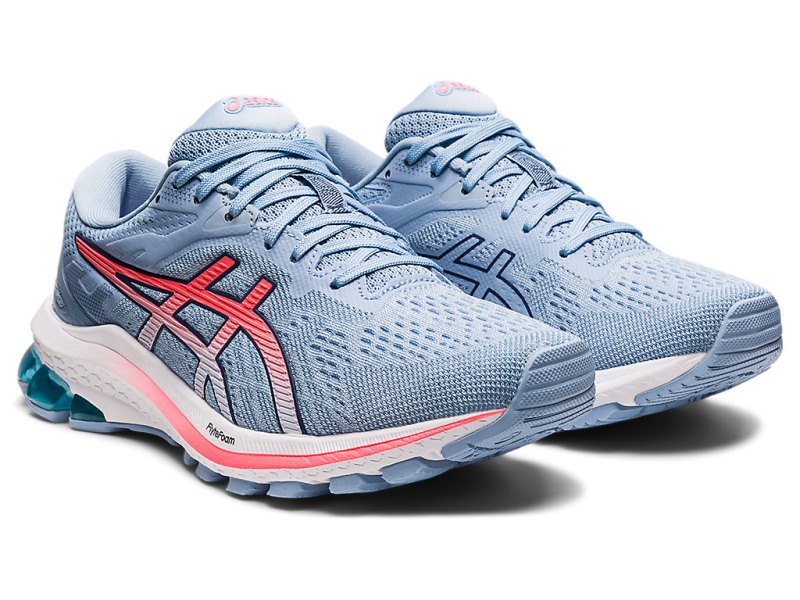 Women's Asics Gt-1000 10 Running Shoes Soft Sky/Blazing Coral Canada | CA3873-346