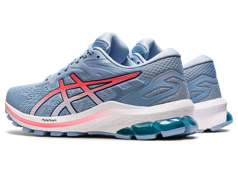 Women's Asics Gt-1000 10 Running Shoes Soft Sky/Blazing Coral Canada | CA3873-346