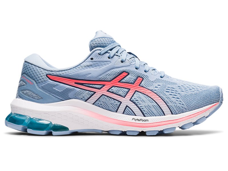 Women\'s Asics Gt-1000 10 Running Shoes Soft Sky/Blazing Coral Canada | CA3873-346