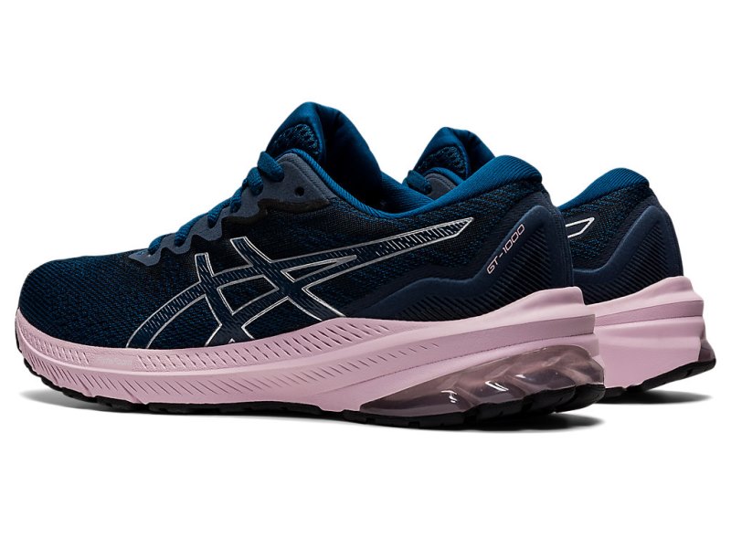 Women's Asics Gt-1000 11 (D) Running Shoes Mako Blue/Barely Rose Canada | CA2982-767