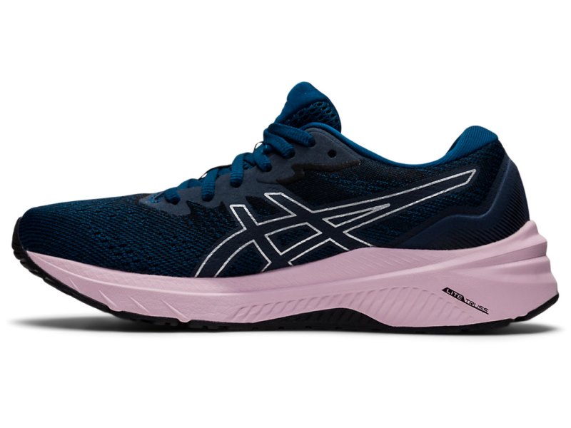 Women's Asics Gt-1000 11 (D) Running Shoes Mako Blue/Barely Rose Canada | CA2982-767