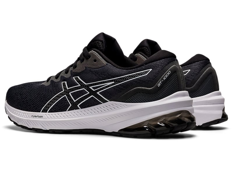 Women's Asics Gt-1000 11 (D) Running Shoes Black/White Canada | CA7059-535