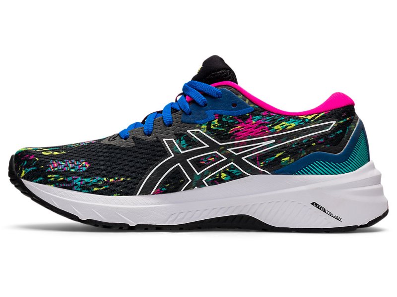 Women's Asics Gt-1000 11 Running Shoes Black/Pink Glo Canada | CA1537-154