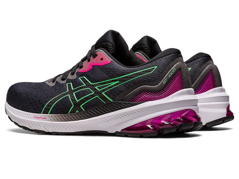 Women's Asics Gt-1000 11 Running Shoes Black/Tourmaline Canada | CA6291-921