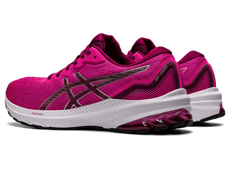 Women's Asics Gt-1000 11 Running Shoes Dried Berry/Pink Glo Canada | CA1974-139