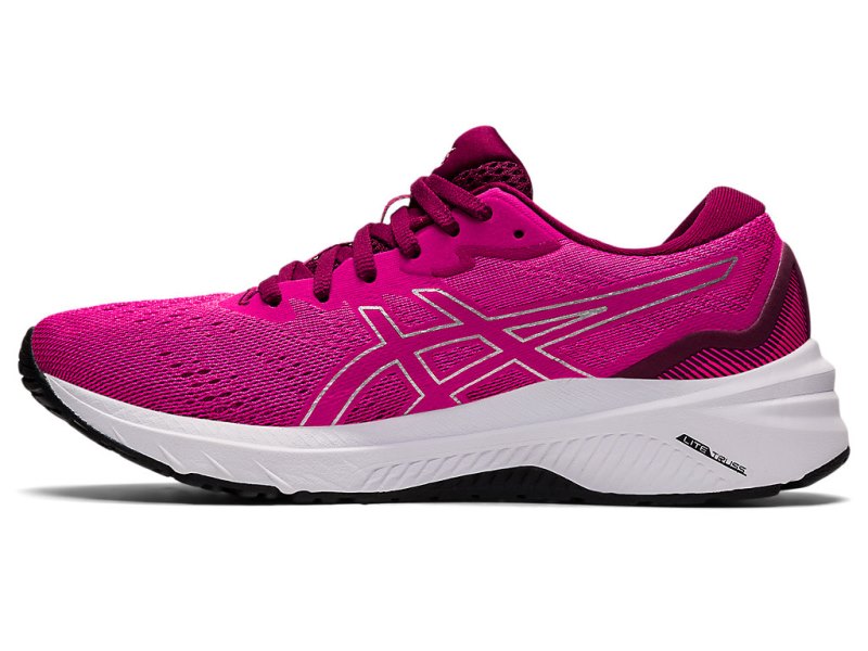 Women's Asics Gt-1000 11 Running Shoes Dried Berry/Pink Glo Canada | CA1974-139