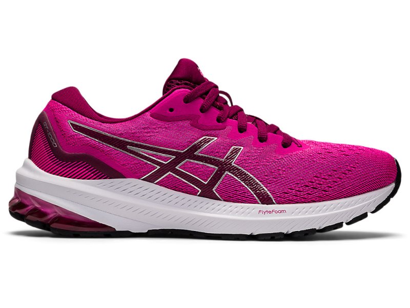 Women\'s Asics Gt-1000 11 Running Shoes Dried Berry/Pink Glo Canada | CA1974-139