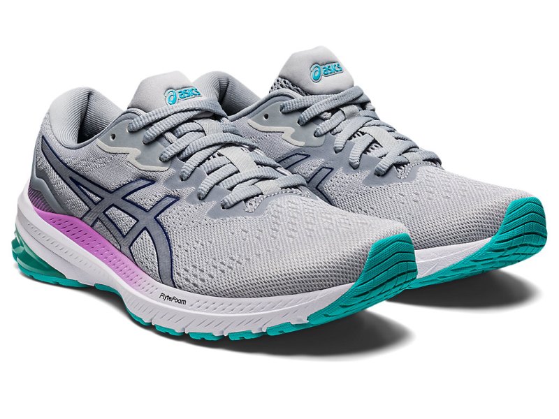 Women's Asics Gt-1000 11 Running Shoes Glacier Grey/Dive Blue Canada | CA8032-521