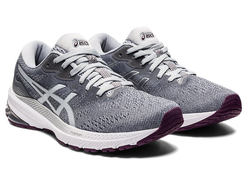 Women's Asics Gt-1000 11 Running Shoes Piedmont Grey/White Canada | CA9316-936