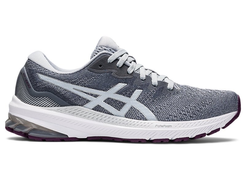 Women\'s Asics Gt-1000 11 Running Shoes Piedmont Grey/White Canada | CA9316-936