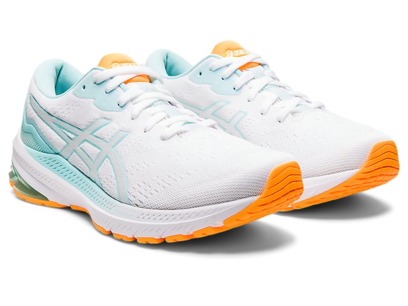 Women's Asics Gt-1000 11 Running Shoes White/Clear Blue Canada | CA8572-833