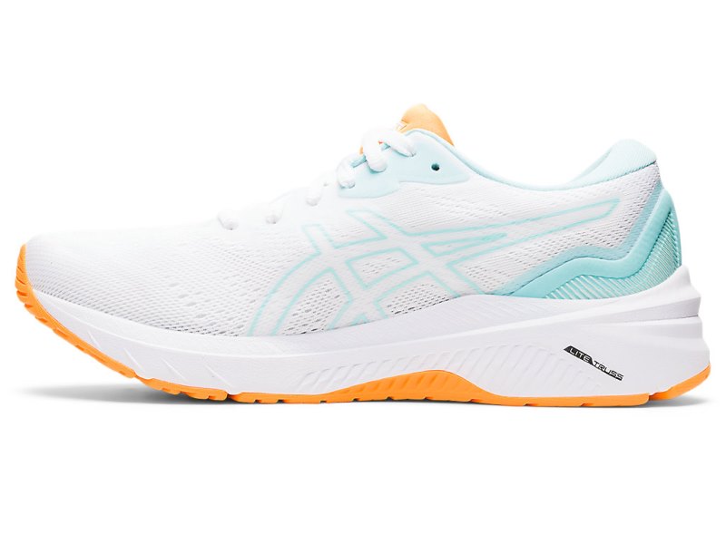 Women's Asics Gt-1000 11 Running Shoes White/Clear Blue Canada | CA8572-833