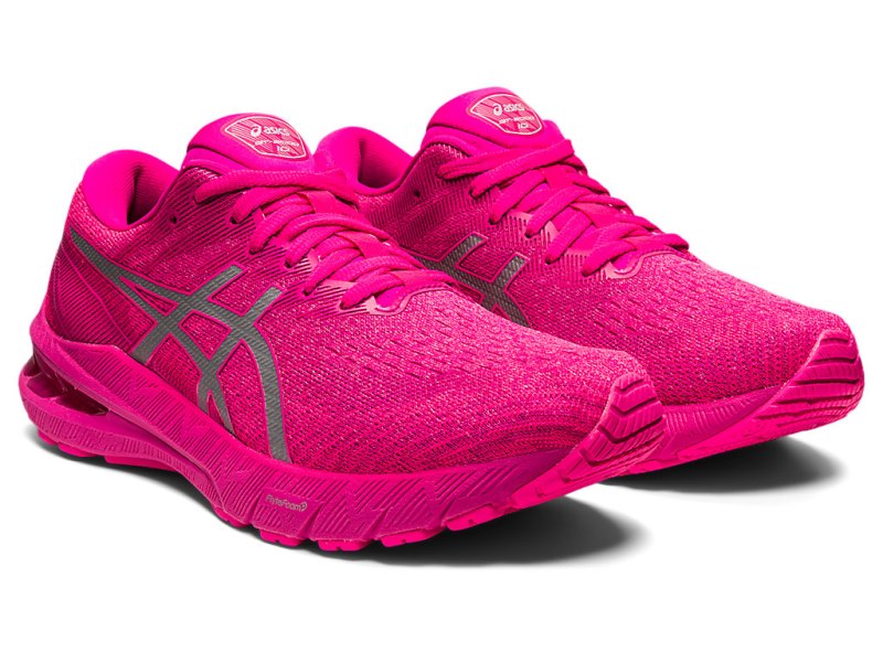 Women's Asics Gt-2000 10 Lite-show Running Shoes Lite Show/Pink Glo Canada | CA1526-351