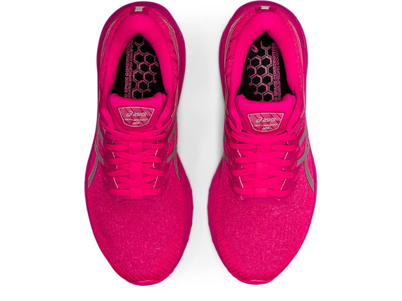 Women's Asics Gt-2000 10 Lite-show Running Shoes Lite Show/Pink Glo Canada | CA1526-351