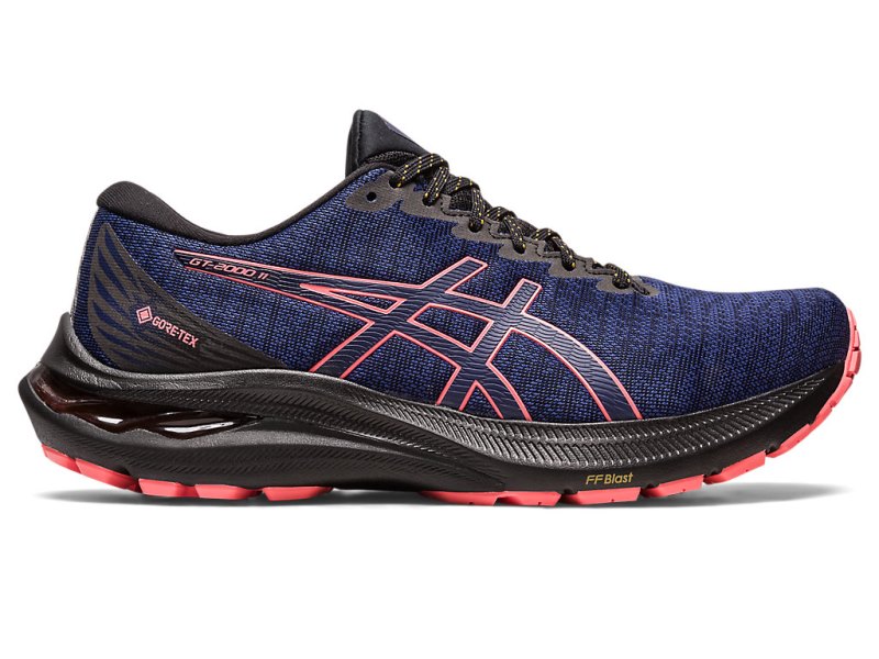 Women\'s Asics Gt-2000 11 GTX Running Shoes Black/Indigo Blue Canada | CA8085-687