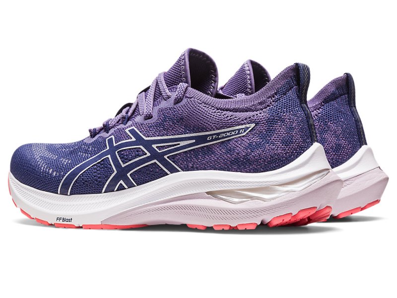 Women's Asics Gt-2000 11 Mk Knit Running Shoes Indigo Blue/Pure Silver Canada | CA4163-084