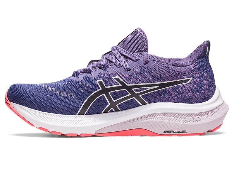 Women's Asics Gt-2000 11 Mk Knit Running Shoes Indigo Blue/Pure Silver Canada | CA4163-084