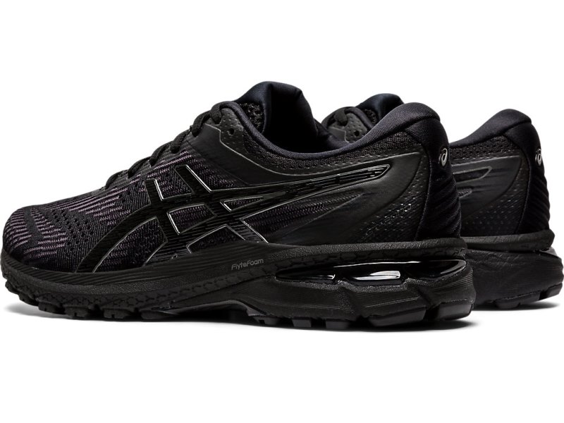 Women's Asics Gt-2000 8 (D) Running Shoes Black/Black Canada | CA3498-679