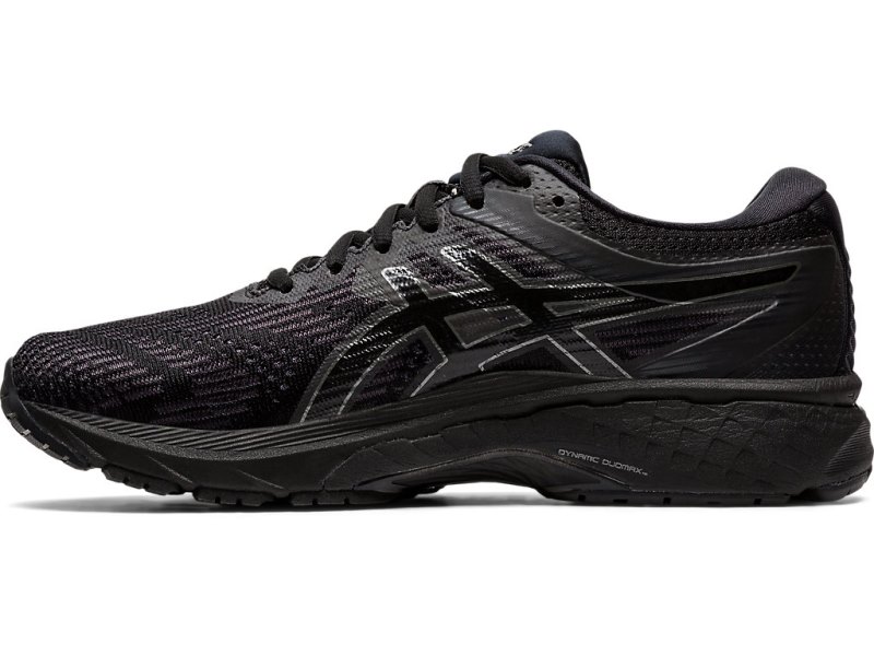 Women's Asics Gt-2000 8 (D) Running Shoes Black/Black Canada | CA3498-679