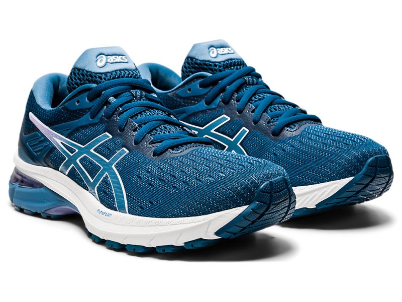 Women's Asics Gt-2000 9 (2a) Running Shoes Mako Blue/Grey Floss Canada | CA3794-040