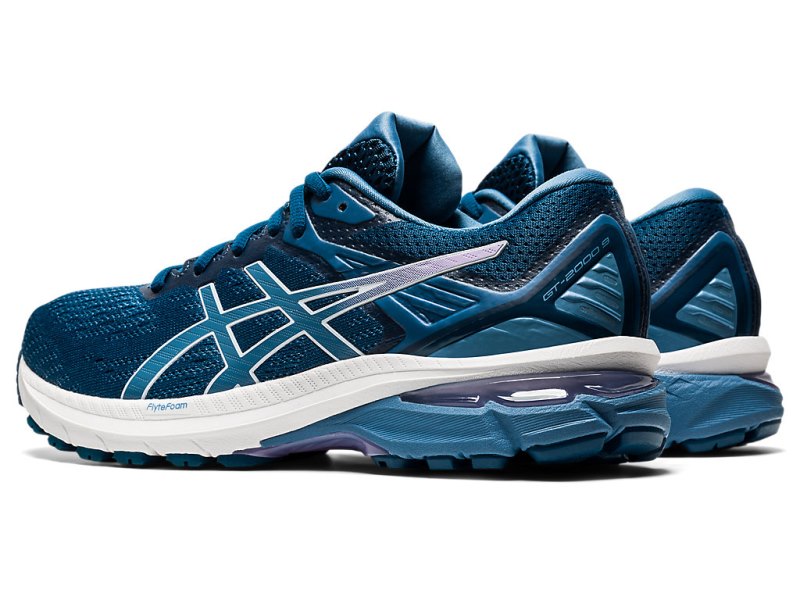 Women's Asics Gt-2000 9 (2a) Running Shoes Mako Blue/Grey Floss Canada | CA3794-040