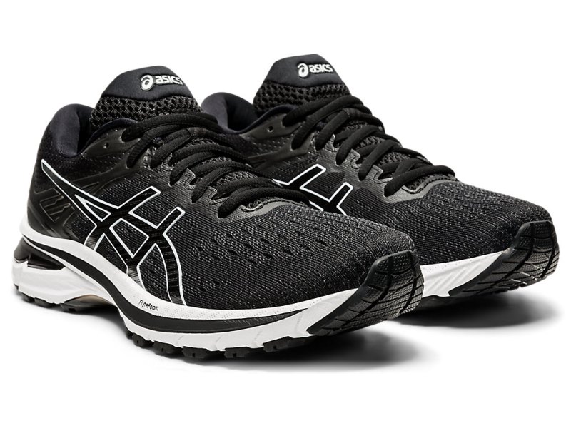 Women's Asics Gt-2000 9 Running Shoes Black/White Canada | CA3471-100