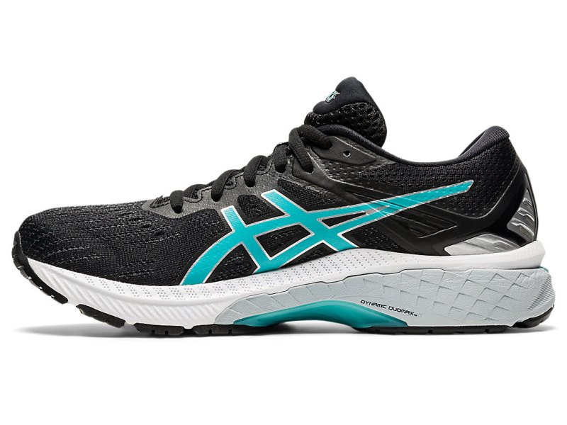 Women's Asics Gt-2000 9 Running Shoes Black/Techno Cyan Canada | CA3760-259