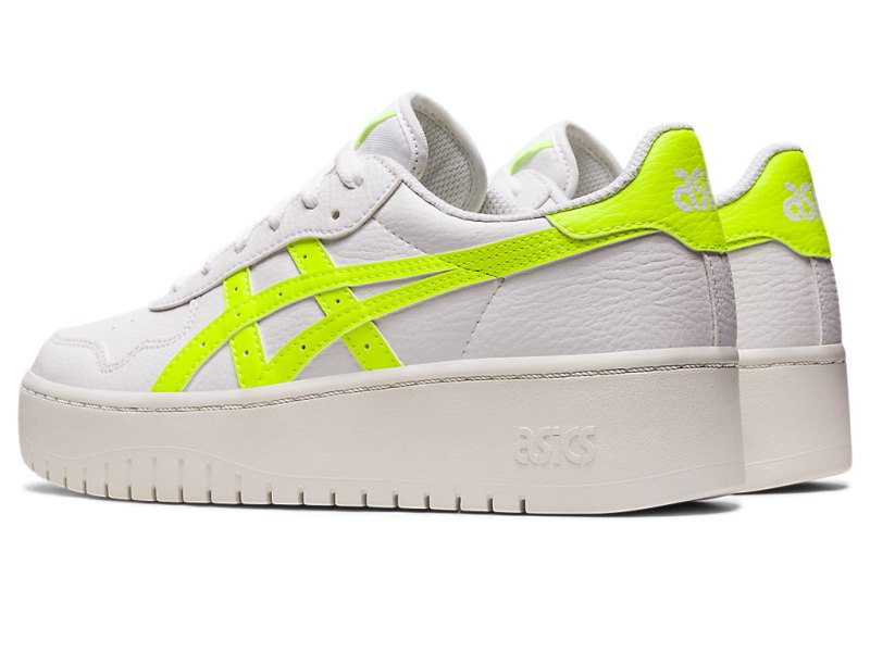 Women's Asics Japan S PF Netball Shoes White/Safety Yellow Canada | CA4613-286