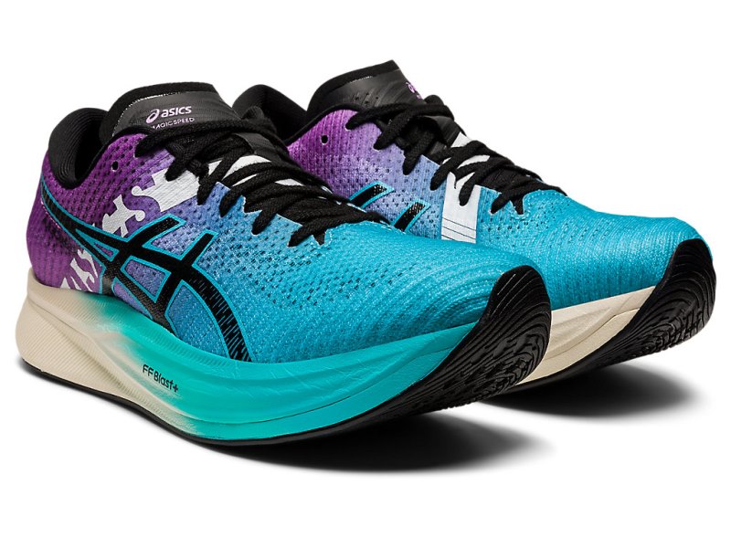 Women's Asics Magic Speed 2 Ekiden Running Shoes Aquarium/Black Canada | CA5494-976