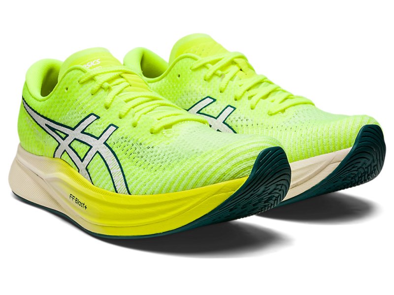 Women's Asics Magic Speed 2 Running Shoes Safety Yellow/White Canada | CA0600-373