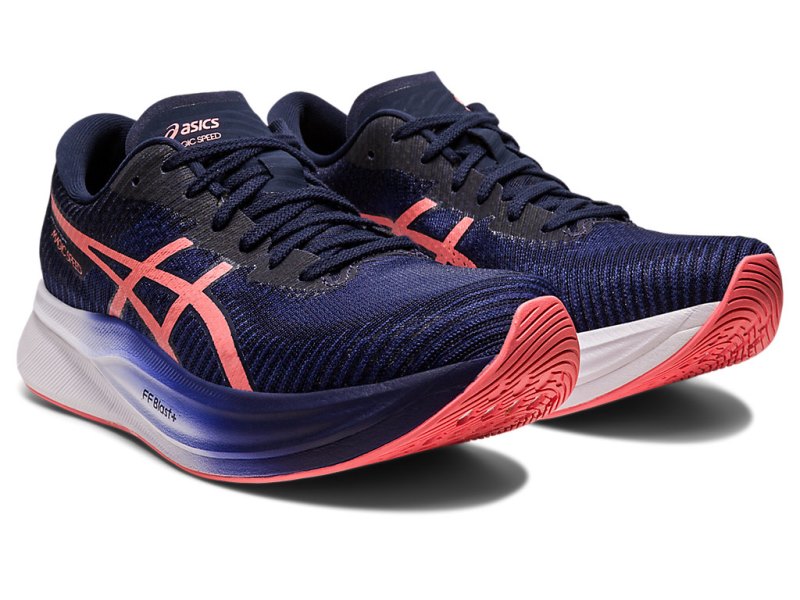 Women's Asics Magic Speed 2 Running Shoes Indigo Blue/Papaya Canada | CA2194-764