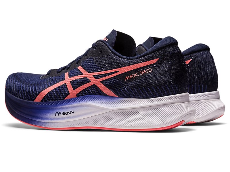 Women's Asics Magic Speed 2 Running Shoes Indigo Blue/Papaya Canada | CA2194-764