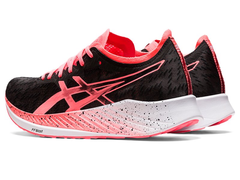 Women's Asics Magic Speed Running Shoes Black/Blazing Coral Canada | CA4068-797