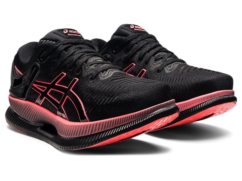 Women's Asics Metaride Running Shoes Black/Blazing Coral Canada | CA3295-744