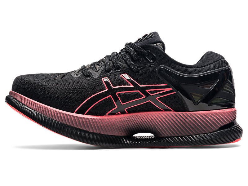 Women's Asics Metaride Running Shoes Black/Blazing Coral Canada | CA3295-744