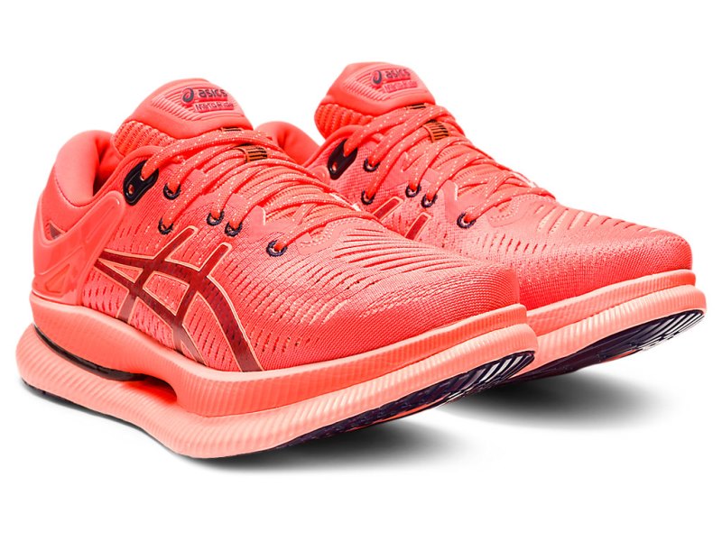 Women's Asics Metaride Running Shoes Sunrise Red/Midnight Canada | CA1770-353