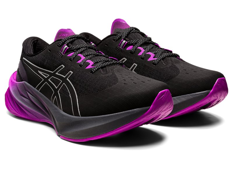 Women's Asics Novablast 3 Lite-show Running Shoes Black/Orchid Canada | CA0069-074