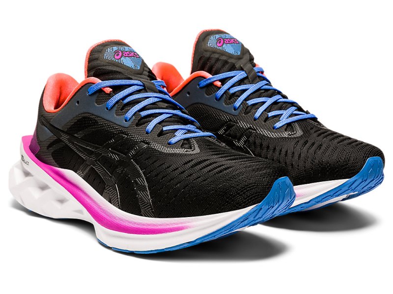 Women's Asics Novablast Running Shoes Black/Black Canada | CA6499-114