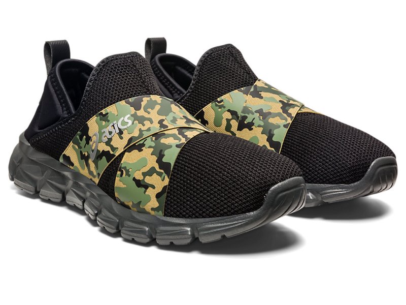 Women's Asics Quantum Lyte Slip-on Sneakers Black/Camo Canada | CA2913-321