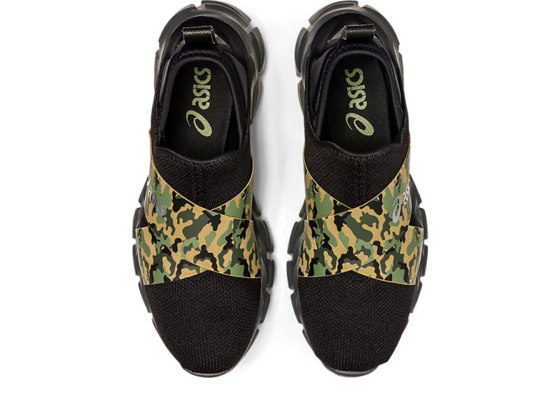 Women's Asics Quantum Lyte Slip-on Sneakers Black/Camo Canada | CA2913-321